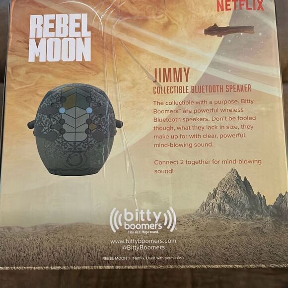 NEW/Open Box… Netflix Rebel Moon JIMMY Bitty Boomers Collectible Bluetooth Speak - Picture 5 of 9